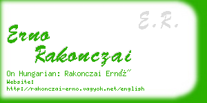 erno rakonczai business card